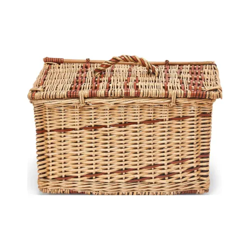 LOEWE Прутья ивы с кожаными вставками коробка для хранения женская естественный коричневый