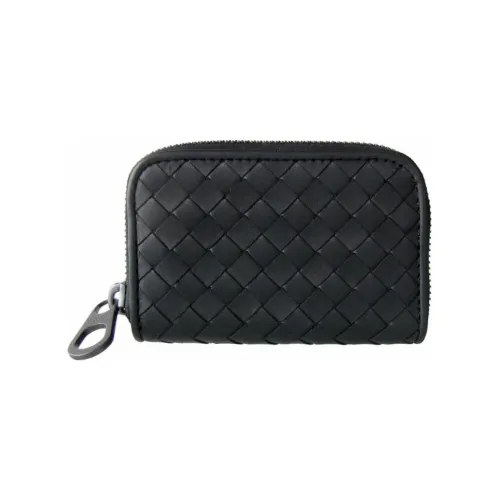 Bottega Veneta Телячья кожа Кошелек для монет Маленький кошелек Унисекс Черный