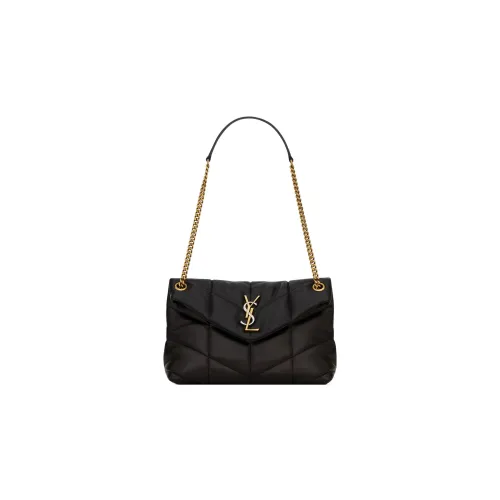 SAINT LAURENT Lambskin Crossbody Bag Shoulder Bag Women's Black