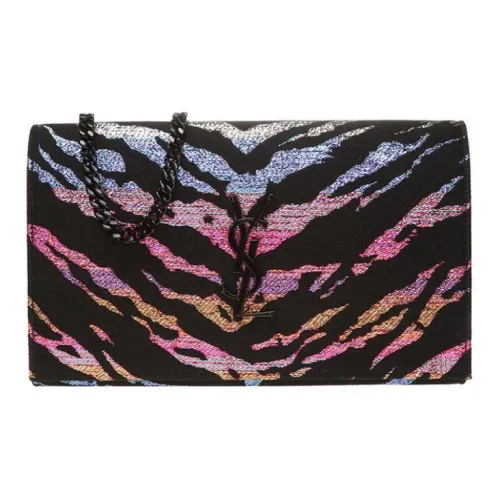 SAINT LAURENT Полиэстер Кошелек Сумка через плечо Сумка на плечо Женская Черная