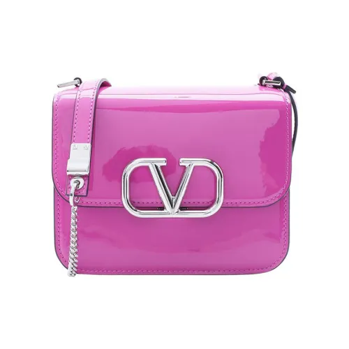Valentino Rockstud Лакированная кожа Сумка через плечо Сумка на плечо Сумка Женская Розовая