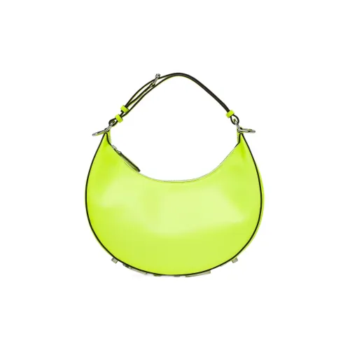 FENDI fendigraphy Сумка из коровьей кожи плечо сумка через плечо маленькая женская неоновый желтый