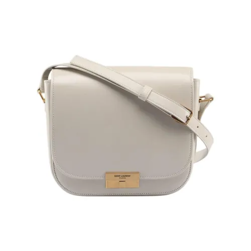 SAINT LAURENT Гладкая коровья кожа Седло Сумка Сумки через плечо Сумка на плечо Женская Белая