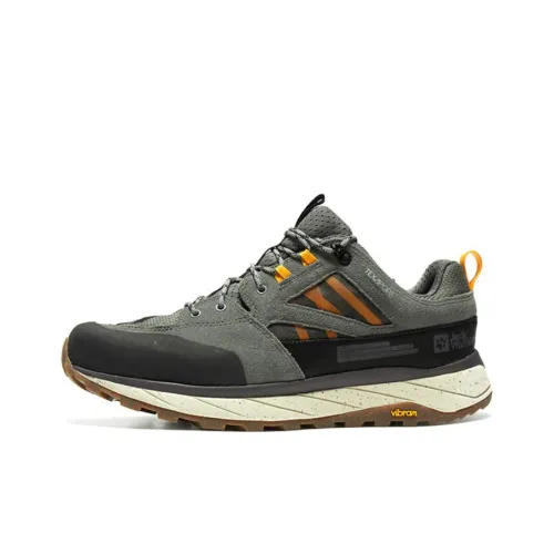 Jack Wolfskin Водонепроницаемый Устойчивый к истиранию Дышащий Низкий Топ Уличная Обувь Мужская Gecko Зеленый