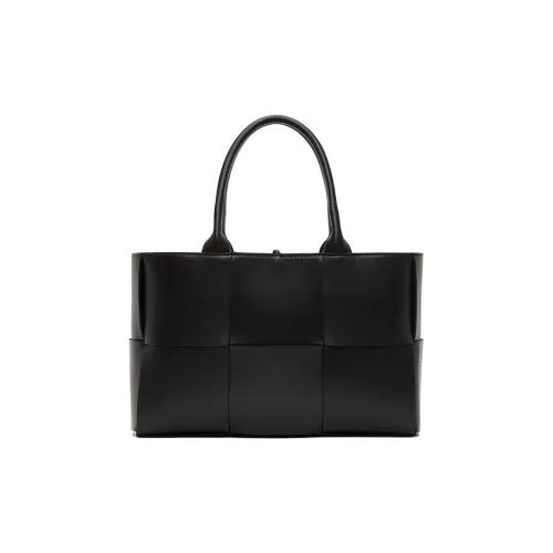 Bottega Veneta Arco Intreccio Ткани вязаные Овечья шкура Тоут Сумка Сумка для покупок Сумка Маленькая Женская Черная