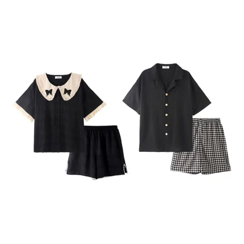 Chun Xi Черный Унисекс Пижамные комплекты