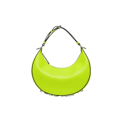 FENDI Fendigraphy Телячья кожа Плечевая сумка Сумка Сумка через плечо Женская Неоново-желтая