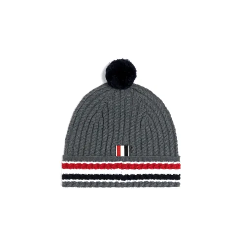 THOM BROWNE Шерстяные шапки-бини Серый Унисекс