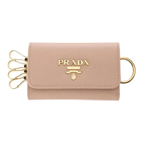 PRADA Коровья кожа Key Pouch Стандартный Женский Мягкий Розовый