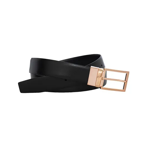 Ermenegildo Zegna Ремни из коровьей кожи, черные, мужские