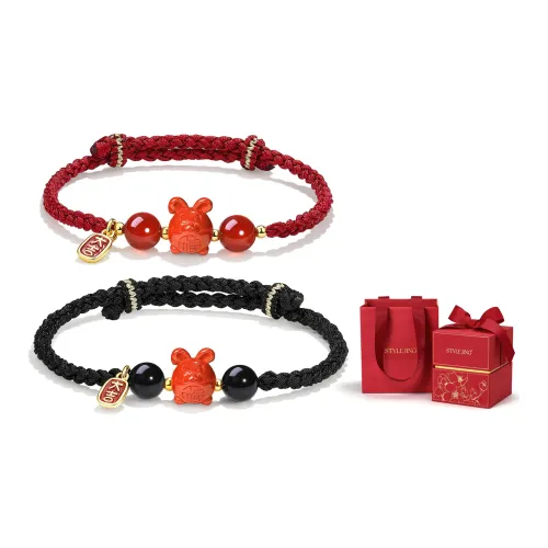 STYLEJING Браслеты из агата и киновари унисекс