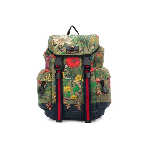 GUCCI Canvas Рюкзак Мужской Оливково-зеленый