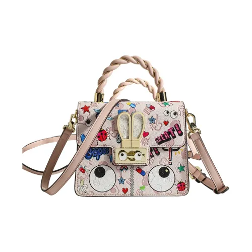 EYE THEME ПУ (полиуретан) Одно плечо Сумка Стандартная Женская Розовая Многоцветная