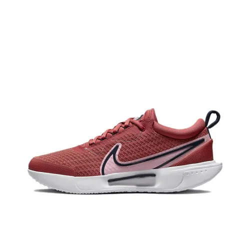 Nike Court Zoom Pro Амортизация Износостойкие Низкие Кроссовки для Тениса Женские Коричневый Белый