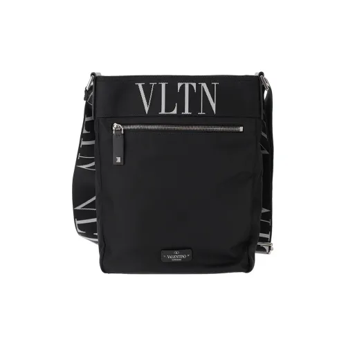 Valentino Нейлоновая сумка для доставки сумка через плечо мужская черная