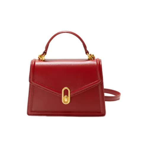 GXFMOD Коровья кожа Свадебная сумка Маленькая квадратная сумка Вечерняя сумка Сумка через плечо Сумка среднего размера Женская Красная