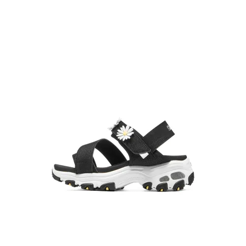 Skechers D'LITES Series Детские Сандалии Черный Белый Детский