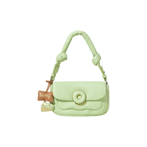 MIFFY Сумка из ПУ (полиуретана) Кожа Сумка через плечо Сумка Обычная Женская Зеленая Белая