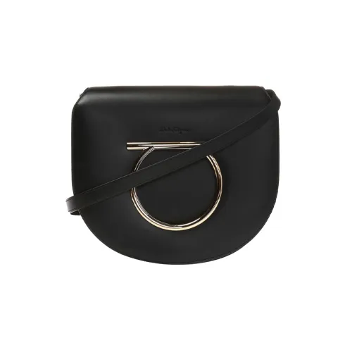 Ferragamo Сумка через плечо из коровьей кожи женская черная