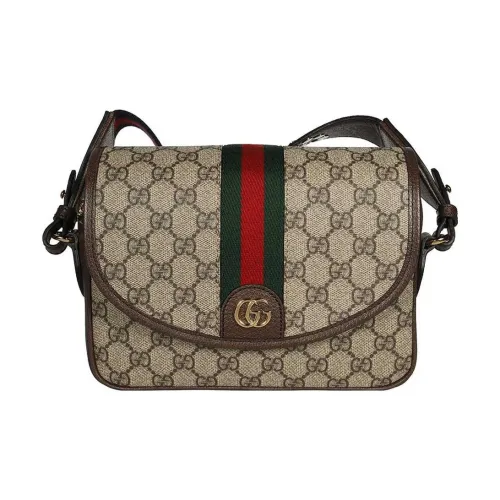 GUCCI Ophidia Холст и Кожа Комбинированные Сумки через плечо Сумка на плечо Женская