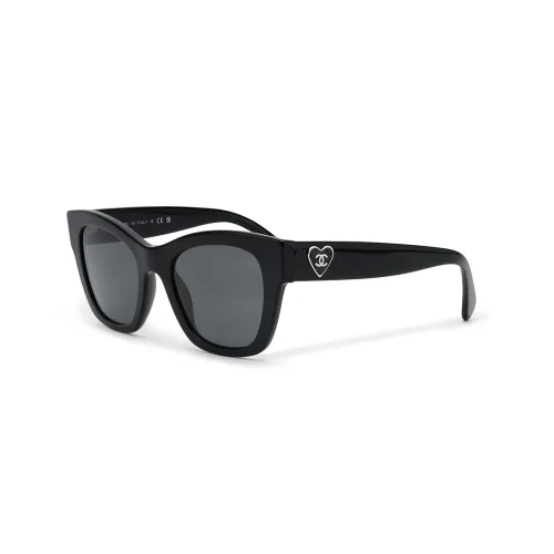 CHANEL Квадратные Солнцезащитные Очки Женские Черные