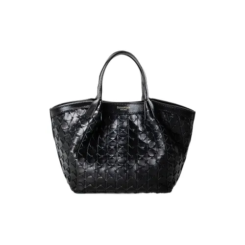 Серапиан Lambskin и Calfskin Сумка через плечо Сумка Mini Женская Черная