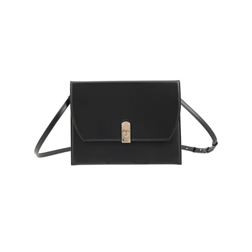 FERRAGAMO Кожа Портативный Crossbody Сумка через плечо Женская Черная