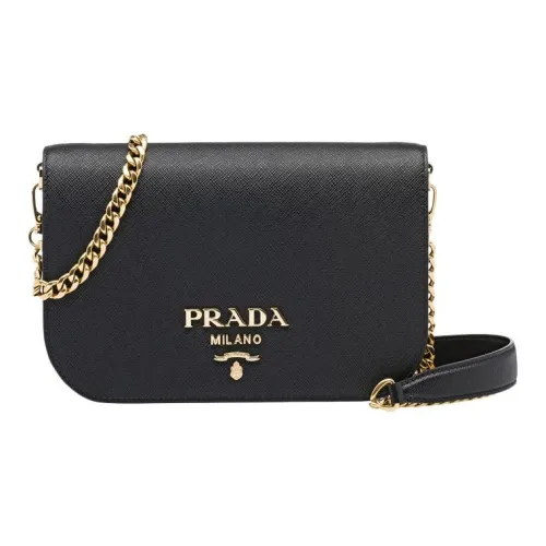 PRADA Сумка через плечо из коровьей кожи женская черная