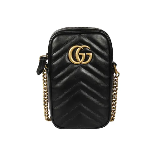 GUCCI Чехол для телефона из кожи сумка через плечо сумка на плечо женская черная