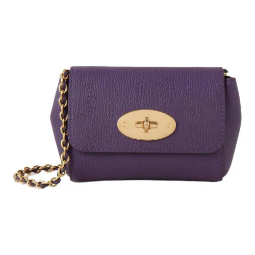 Mulberry Lily Коровья кожа Курьерская сумка Сумка через плечо Мини Женский Фиолетовый