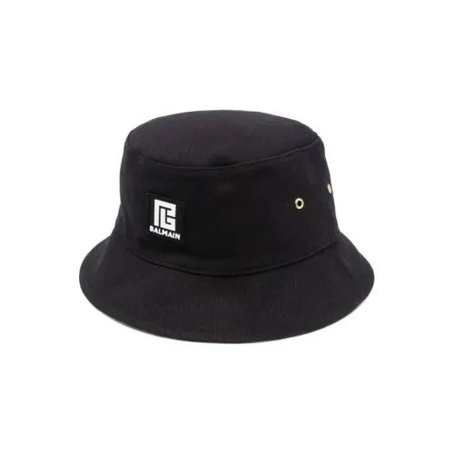 BALMAIN Cotton Bucket Hats Черный Мужской