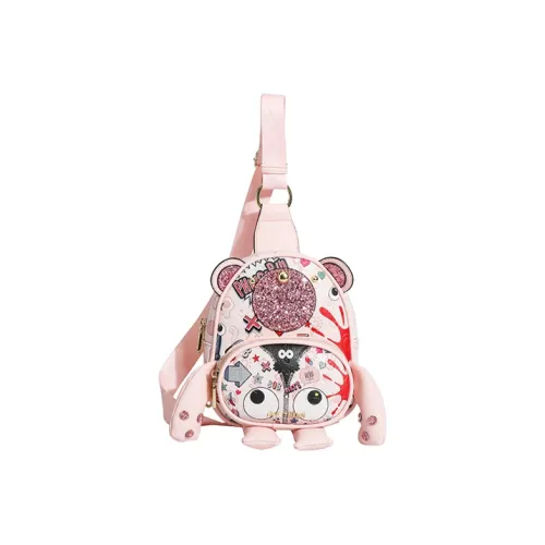 EYE THEME ПУ (полиуретан) Одно плечо Слинг-сумка Сумка на пояс Стандартная Женская Розовая