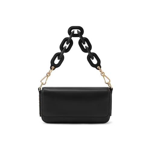 CHARLES KEITH Сумка с тканью и кожей Charles Keith маленькая квадратная сумка сумка на одно плечо маленькая женская многоцветная