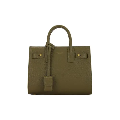 SAINT LAURENT SAC DE JOUR Сумка через плечо из коровьей кожи женская темно-зеленая