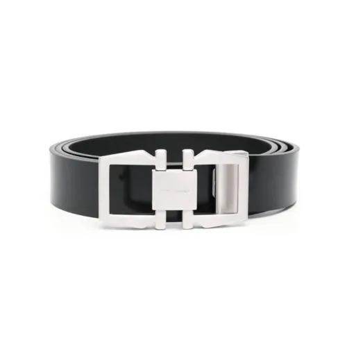 Ferragamo Ремни из коровьей кожи, черные, мужские