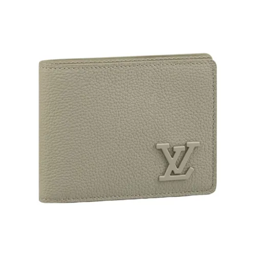 LOUIS VUITTON Multiple Коровья кожа Кошелек Мужской Серый Зеленый