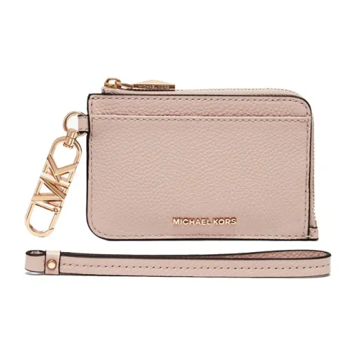 MICHAEL KORS Кожа Картхолдер Запястье Сумка Монетница Маленький Женский Розовый
