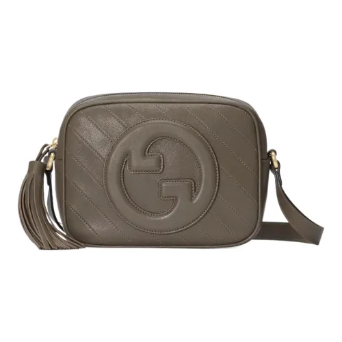 GUCCI Blondie Кожа Сумка через плечо Сумка на плечо Женская Коричневый Серый