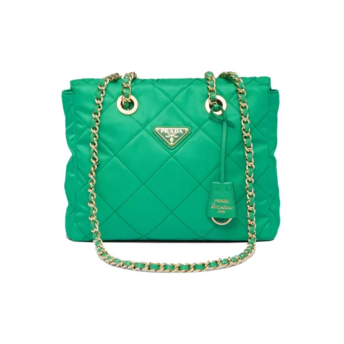 PRADA Ткань Парашют Сумка Сумка через плечо Сумка на плечо Женская Мятно-зеленая