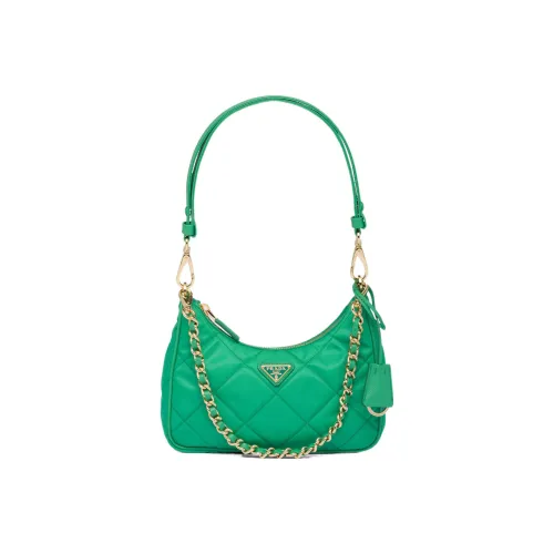 PRADA Ткань Сумка Сумка через плечо Женская Мятно-зеленая