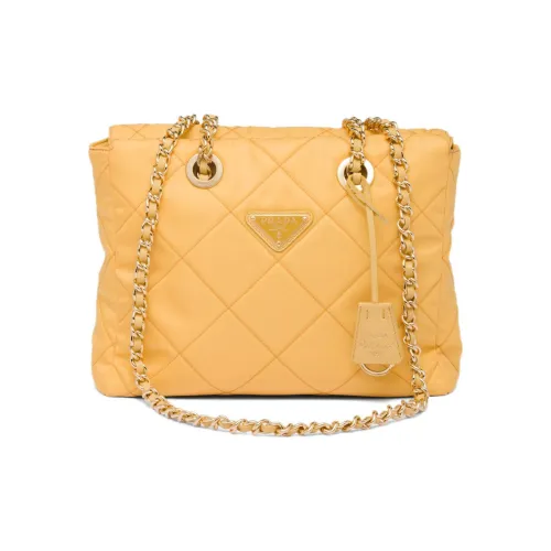 PRADA Ткань Парашют Сумка Сумка через плечо Сумка на плечо Женская Кукурузно-желтая