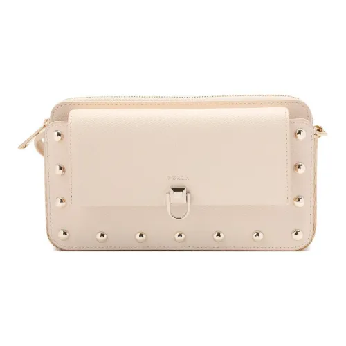 Furla Miss Mimi Collection Кожа Сумка Сумка через плечо Женская Светлый Бежевый