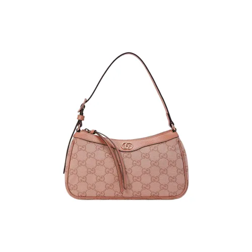 GUCCI Ophidia Холст и Кожа Плечевая Сумка Сумка Маленькая Женская Розовая