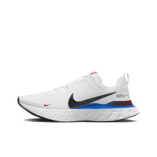 Nike React Infinity Run Flyknit 3 Амортизаторы Шок Устойчивость к Износу Низкий Топ Беговые кроссовки Мужские Белые