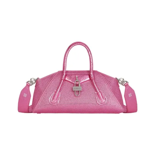 GIVENCHY Antigona Sheepskin Сумка через плечо Сумка Mini Женская Неоново-розовая