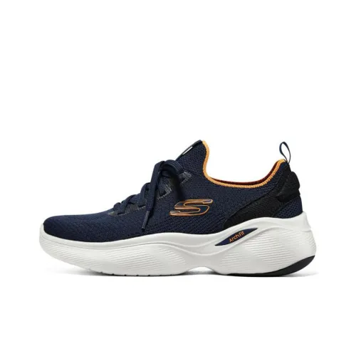 Skechers Arch Fit Series Infinity Low Топ Спортивная повседневная обувь Мужская Синий Желтый