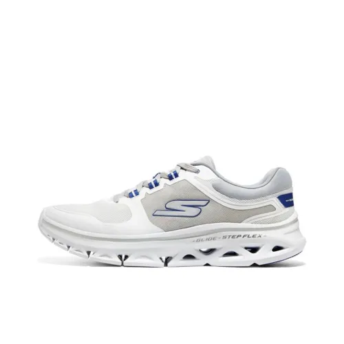 Skechers GO RUN Glide Step Низкий Топ Повседневные Беговые Кроссовки Мужские Белые Синие