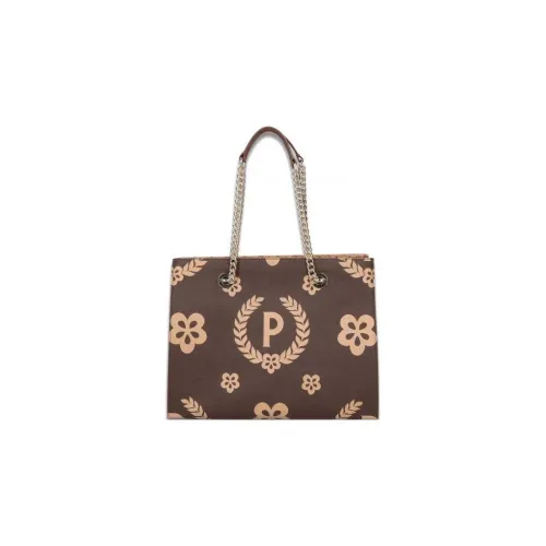 Pollini Сумка-тоут из коровьей кожи сумка для покупок сумка через плечо женская сумка коричневый бежевый