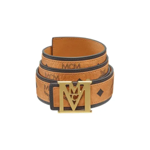 MCM Кожаные ремни, коричневый, мужской