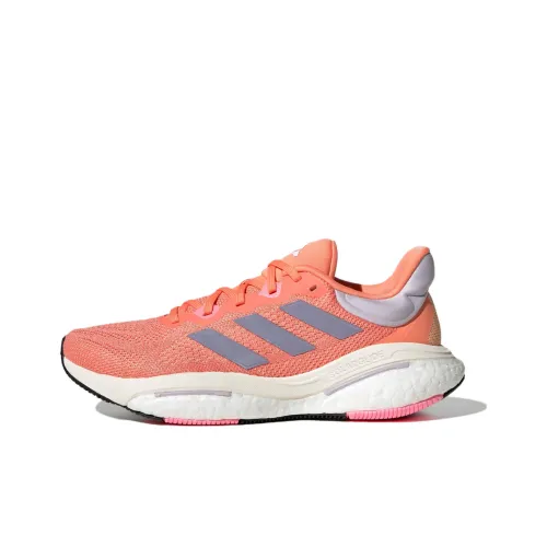 Adidas Solar Glide 6 Беговые кроссовки с амортизацией противоскользящие низкий топ беговые кроссовки женские оранжевый синий